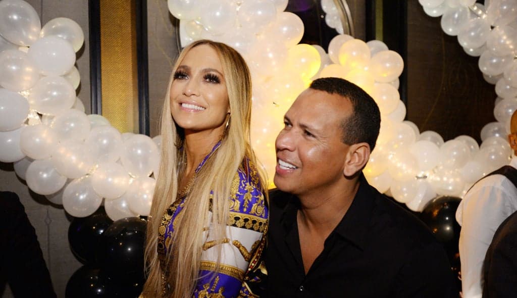 Jennifer Lopez and Alex Rodriguez attend Jennifer Lopez's MTV VMA's Vanguard Award Celebration at Beauty & Essex on August 21, 2018 in New York City. (Photo by Andrew Toth/Getty Images for TAO Group) thegrio.com