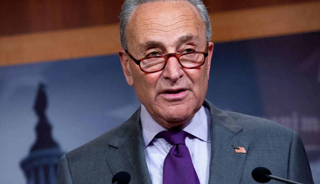 Democratic Senators Schumer, Durbin, and Stabenow Hold News Conference On The Hill