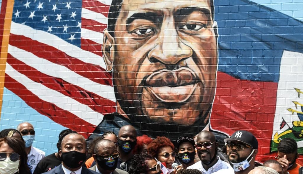 George Floyd's Brother Attends Unveiling Of Memorial Portrait In Brooklyn