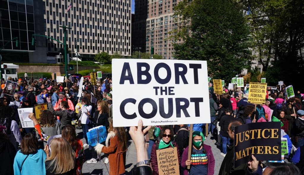 New York City protest following U.S. Supreme Court ruling to overturn Roe v. Wade, theGrio.com