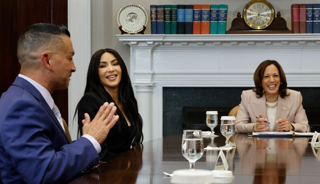 Jason Hernandez, reality television star and businesswoman Kim Kardashian and Vice President Kamala Harris