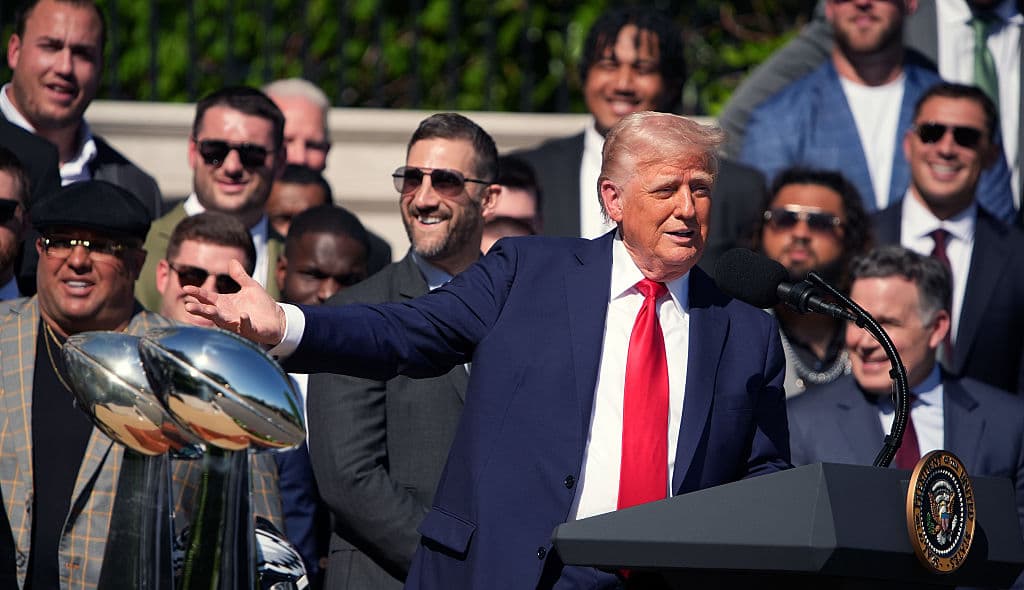 Donald Trump, Saquon Barkley, Philadelphia Eagles, Jalen Hurts, theGrio.com