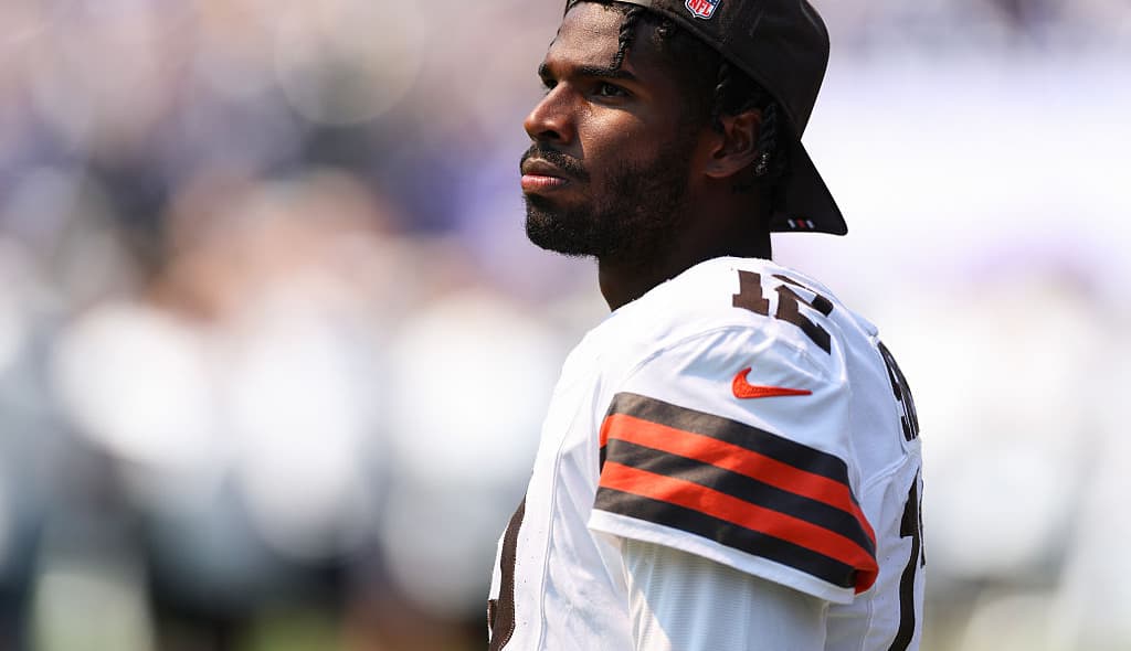 Shedeur Sanders on the sidelines
