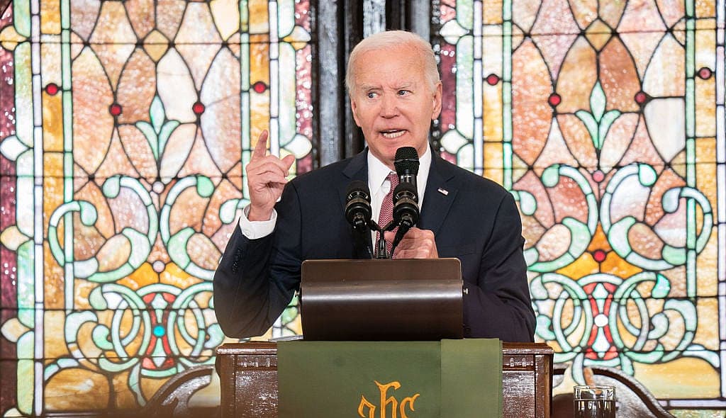 President Biden Delivers Remarks Emanuel AME Church In South Carolina As He Campaigns For Re-Election