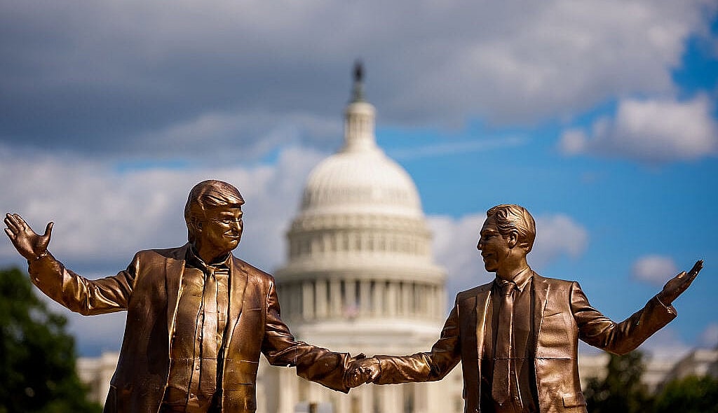 Trump-Epstein Statue Mysteriously Returns To Washington DC