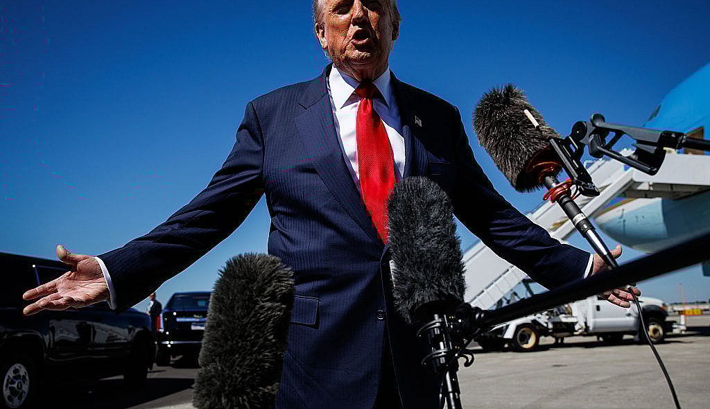 President Trump Spends Weekend At Mar-A-Lago Estate In Palm Beach