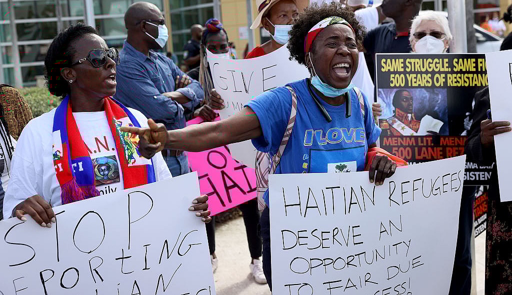 Activists In Miami Call On Biden Administration To End Abuses Against Haitian Migrants