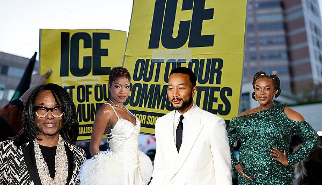 Billy Porter, Keke Palmer, John Legend, Wunmi Mosaku. ICE Protests