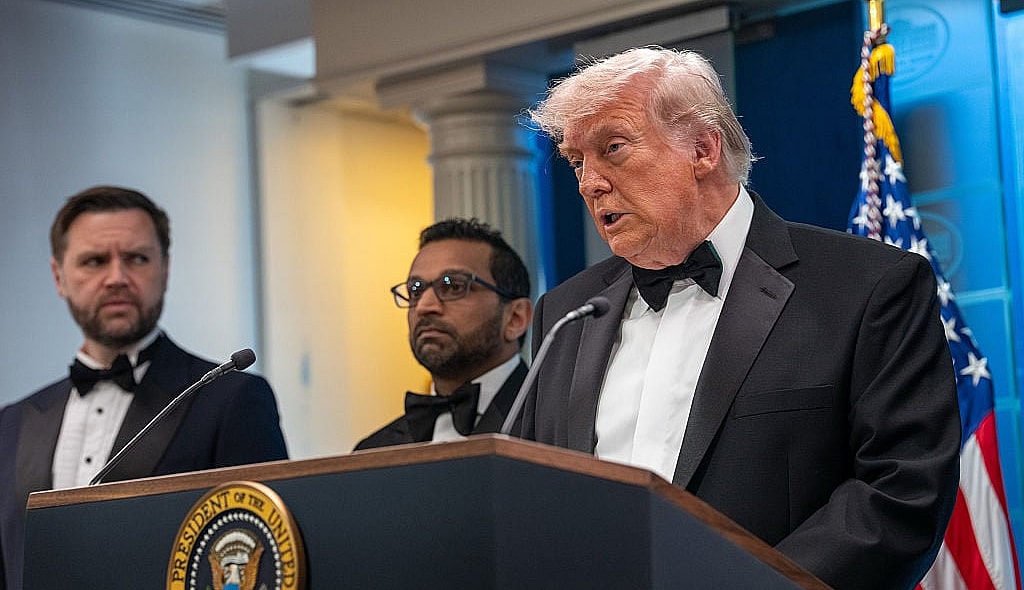 President Trump Makes A Statement From White House After Possible Shooting At WHCA Dinner