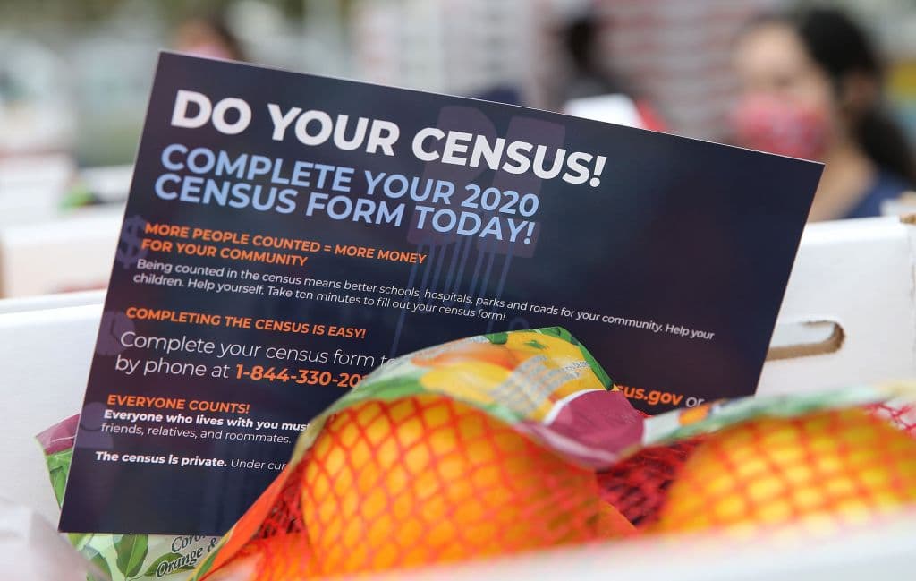 Los Angeles Food Bank Distributes Food Supplies And Census Information