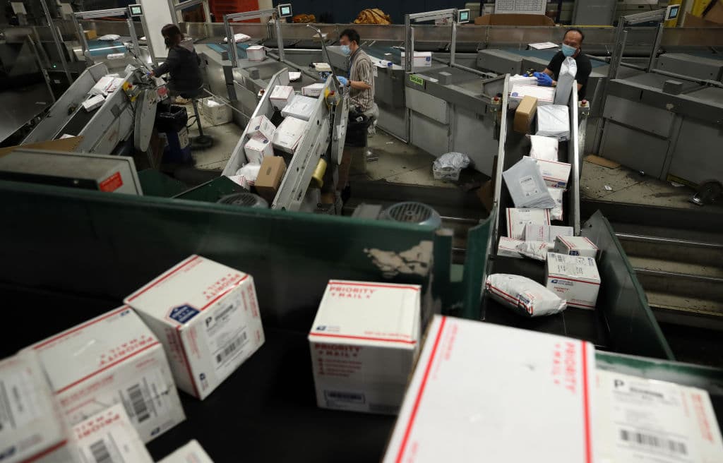 Postal Service Works Through Coronavirus Pandemic And Lockdown