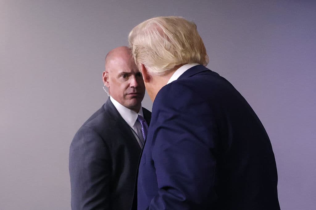 President Trump Holds A Press Briefing At The White House