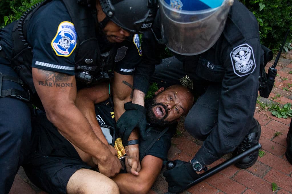 Protests Continue Around Black Lives Matter Plaza In Washington, DC