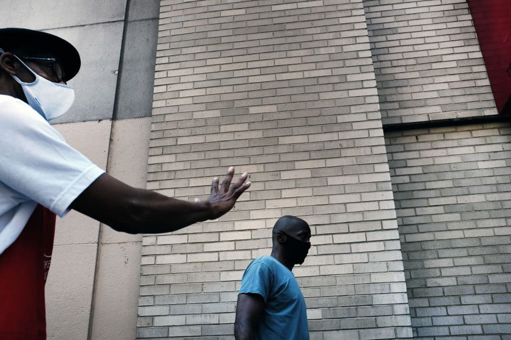 Salvation Army Distributes Masks To Homeless Community In New York City