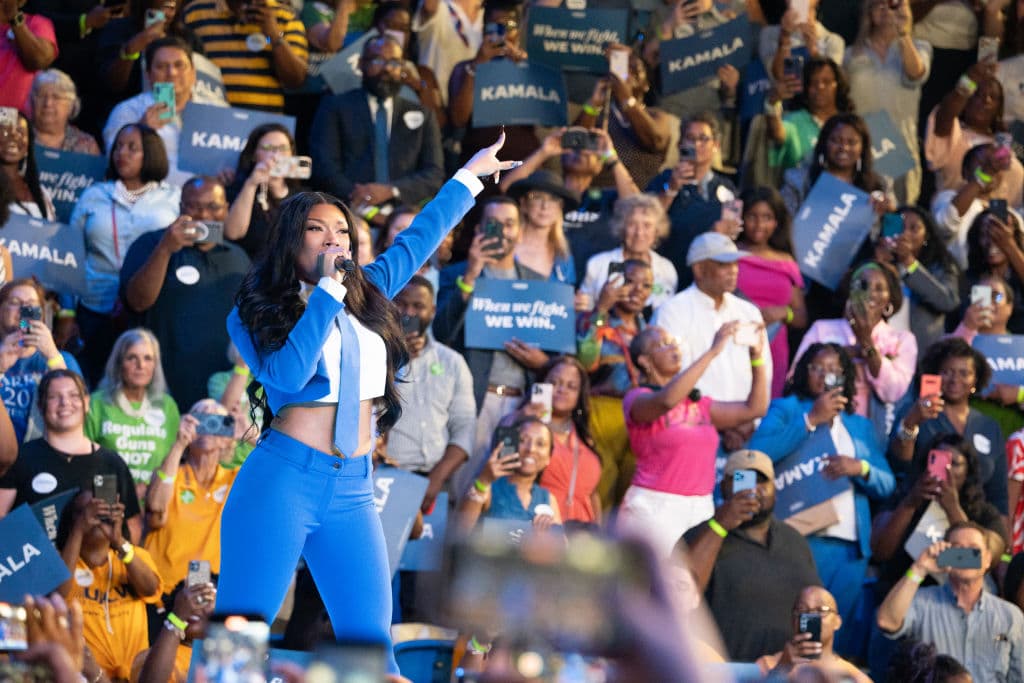 Megan Thee Stallion, Kamala Harris, Atlanta rally, 2024 election, theGrio.com