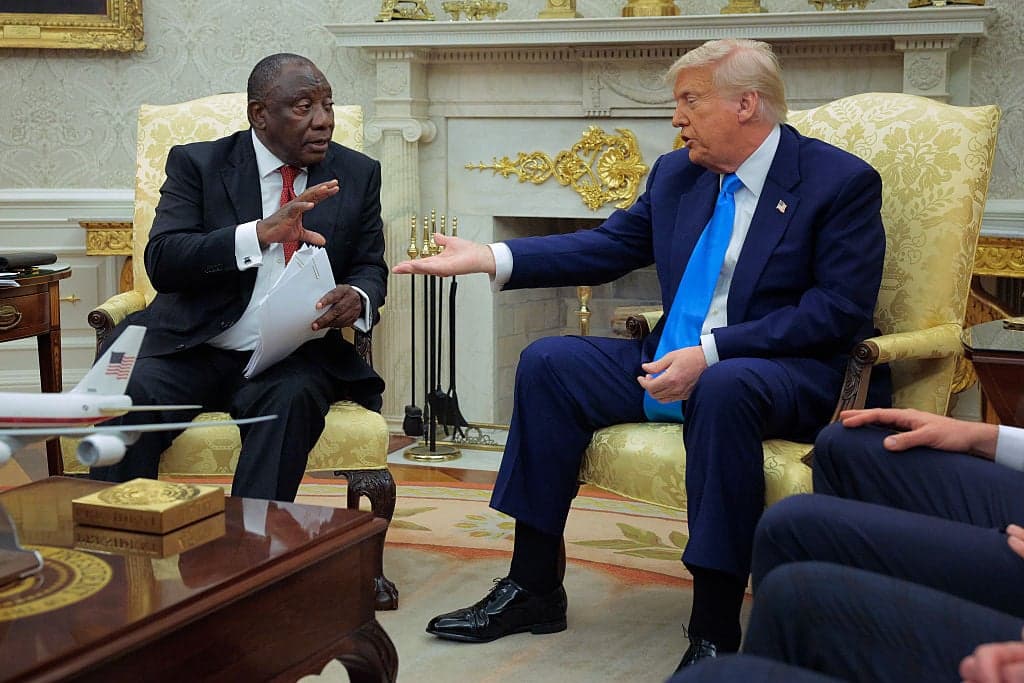 President Trump Meets With South African President Cyril Ramaphosa At The White House