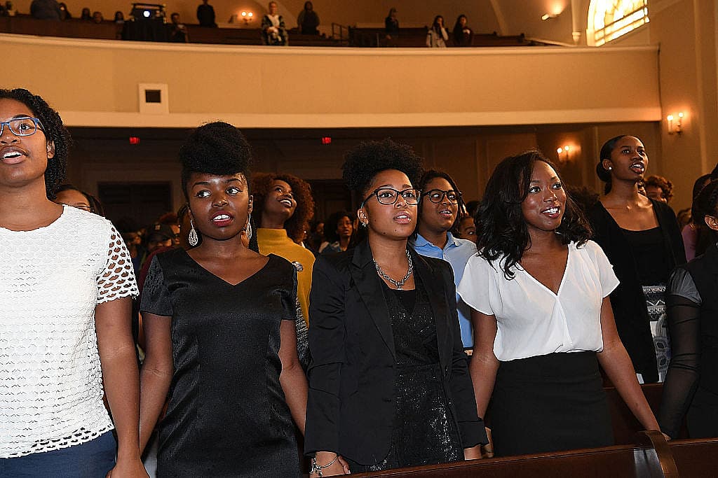 Janelle Monae Talks "HIDDEN FIGURES" with Atlanta HBCU Students at Spelman Convocation