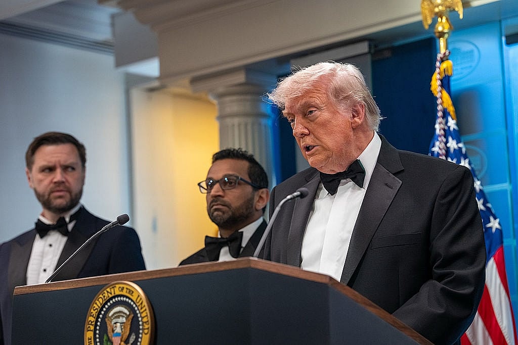 President Trump Makes A Statement From White House After Possible Shooting At WHCA Dinner