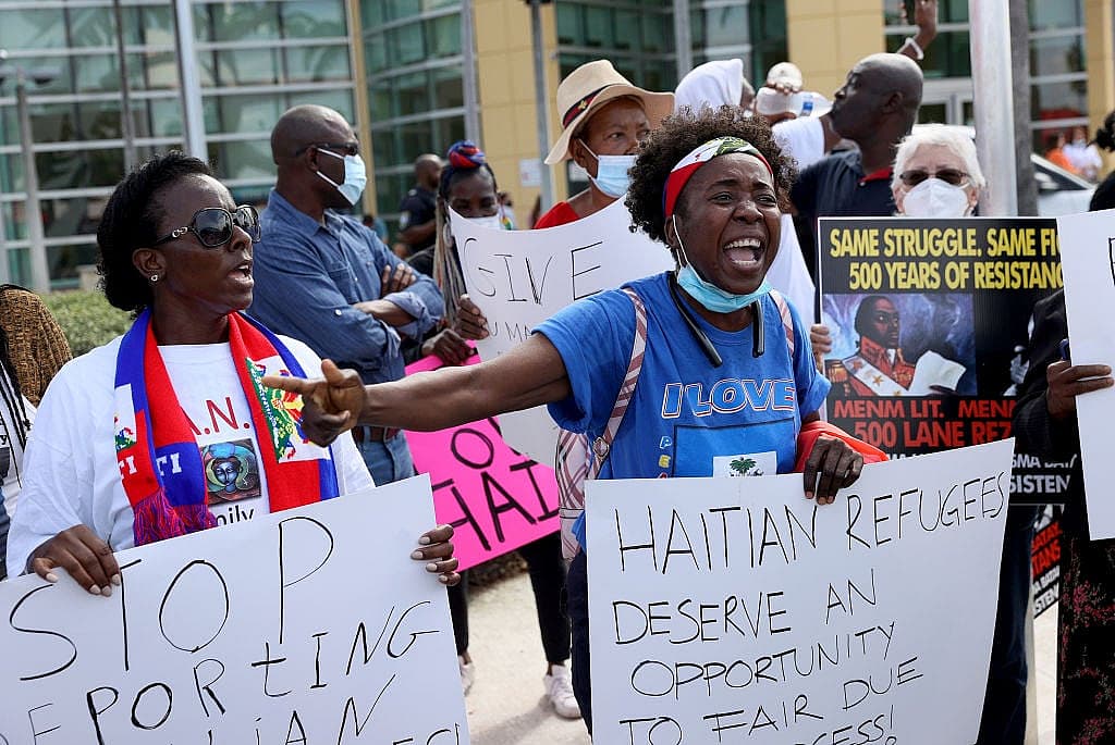 Activists In Miami Call On Biden Administration To End Abuses Against Haitian Migrants