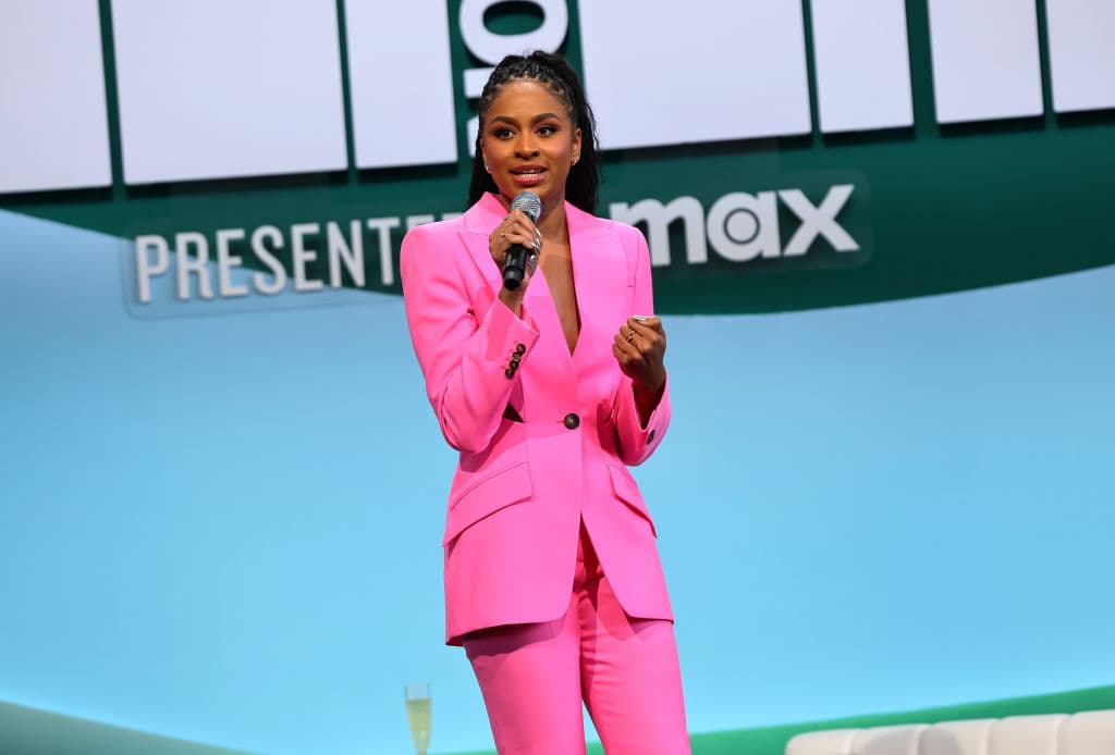 NEW YORK, NEW YORK - OCTOBER 07: CEO and Founder, CultureCon and The Creative Collective, Imani Ellis speaks onstage at CultureCon NY 2023 on October 07, 2023 in New York City. (Photo by Arturo Holmes/Getty Images)