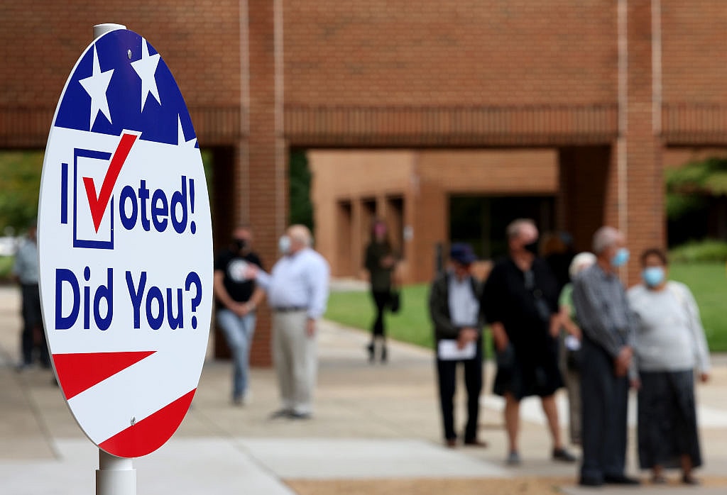 Rep. Abigail Spanberger Cast Ballot And Celebrates Start Of Early Voting In Virginia