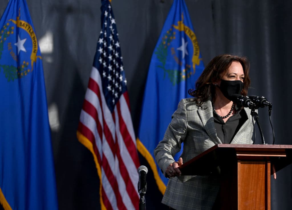 Democratic Vice Presidential Nominee Kamala Harris Campaigns In Nevada