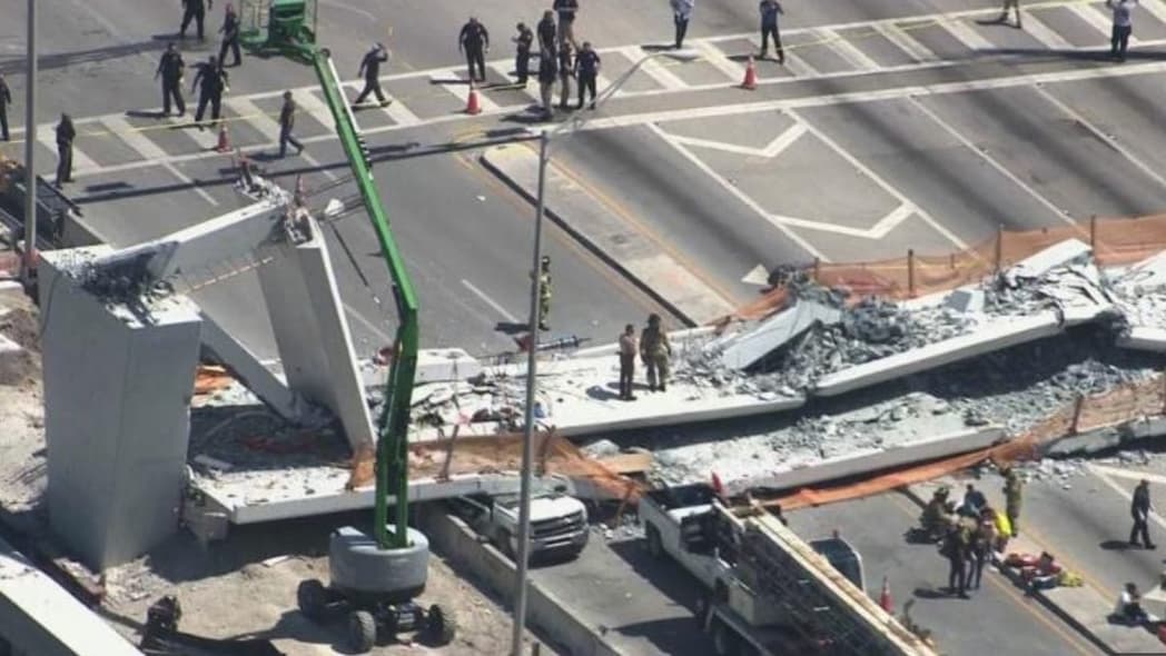 Miami bridge collapse thegrio.com