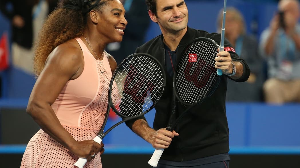 Serena Williams and Roger Federer thegrio.com
