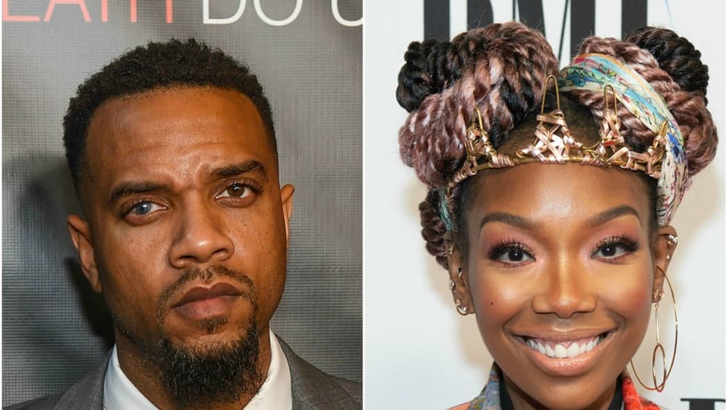 Romeo of the band Immature and actor Brandy wearing intricate braids