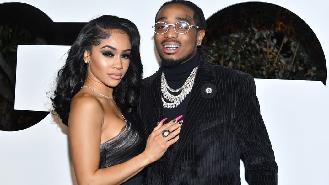 Hip-hop artists Saweetie and Quavo