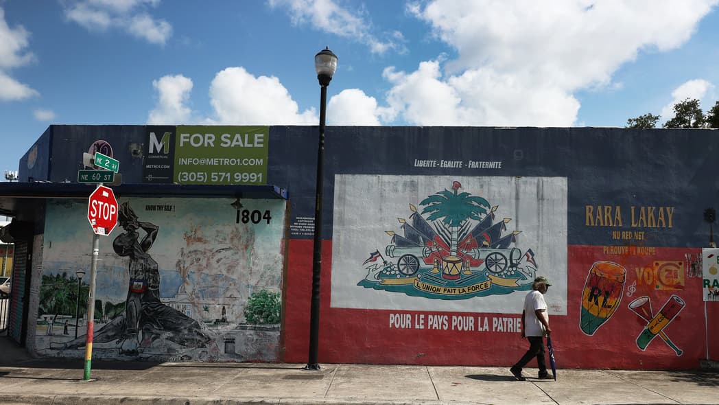 A mural on a wall in LIttle Haiti