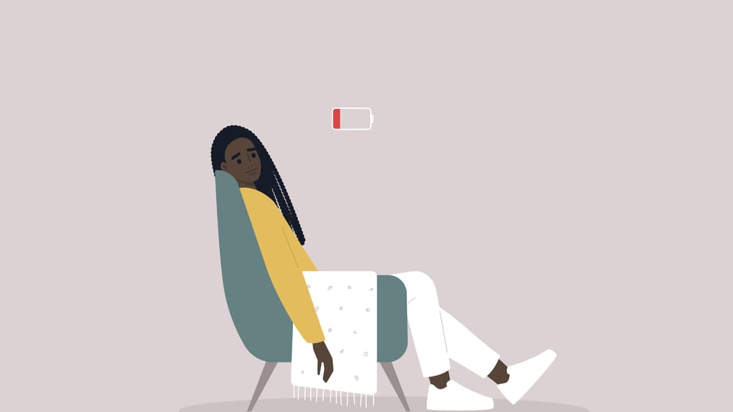 Black woman stressed and exhausted