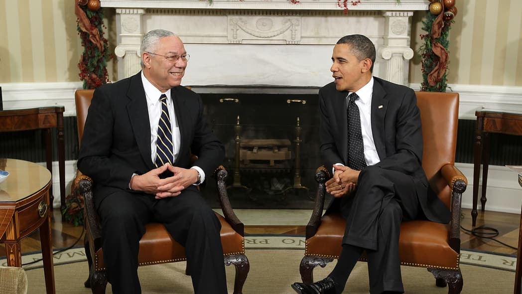 President Obama and Colin Powell
