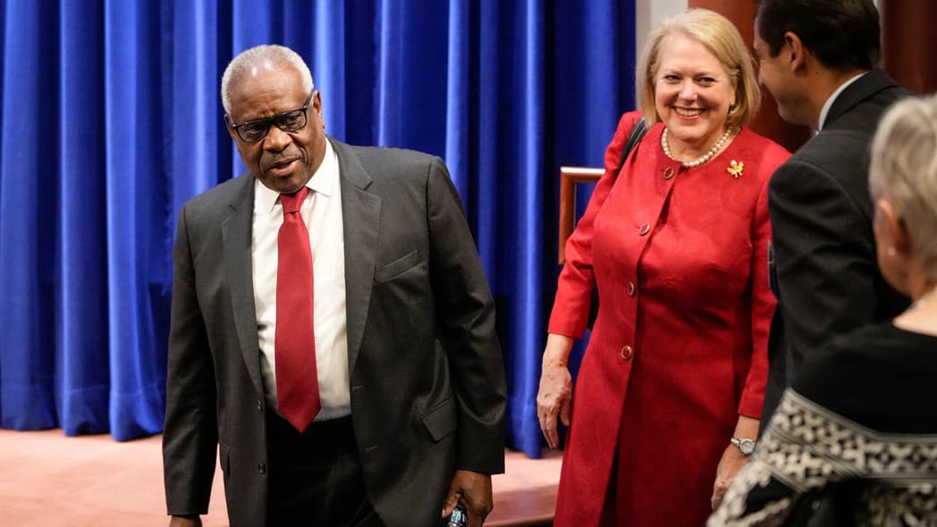 Associate Supreme Court Justice Clarence Thomas and his wife, conservative activist Virginia Thomas