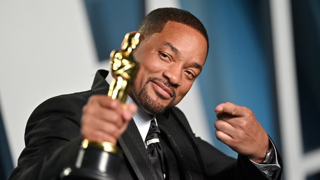 Actor Will Smith with his Oscar