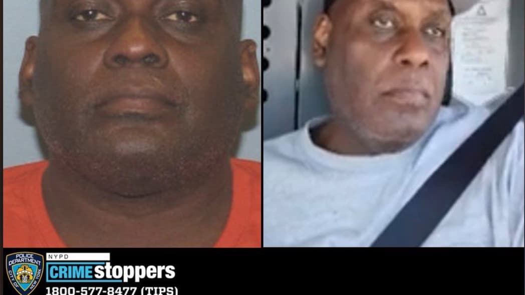 A Crime Stoppers bulletin displaying photos of Frank R. James