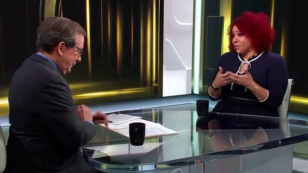 Chris Wallace and Nikole Hannah-Jones