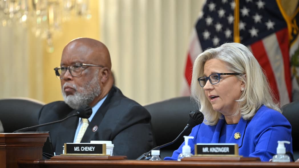 Representatives Bennie Thompson (D-Miss.) and Liz Cheney (R-Wy.)