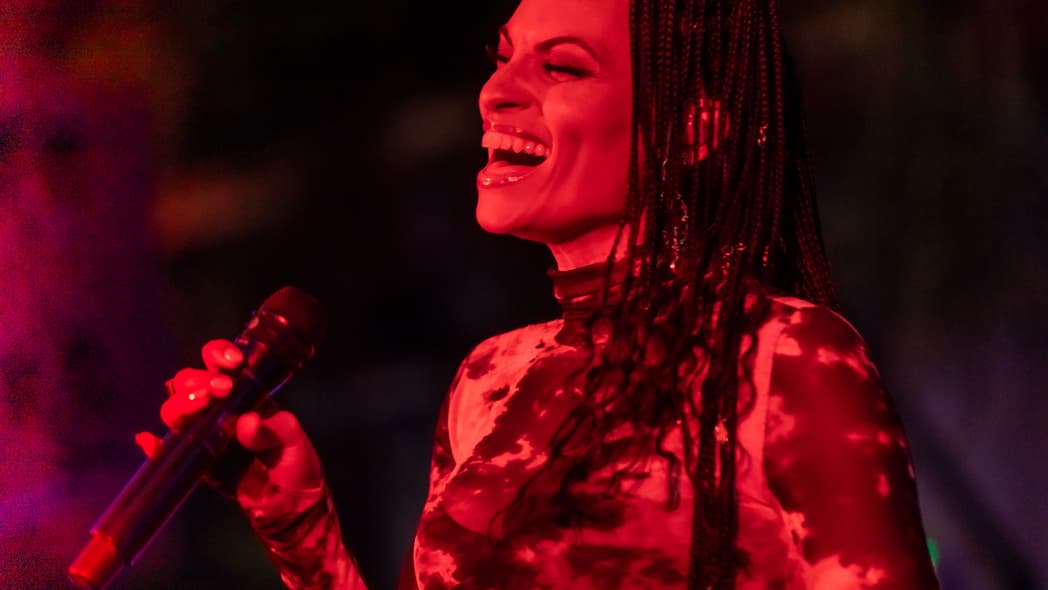 Singer Goapele performs onstage