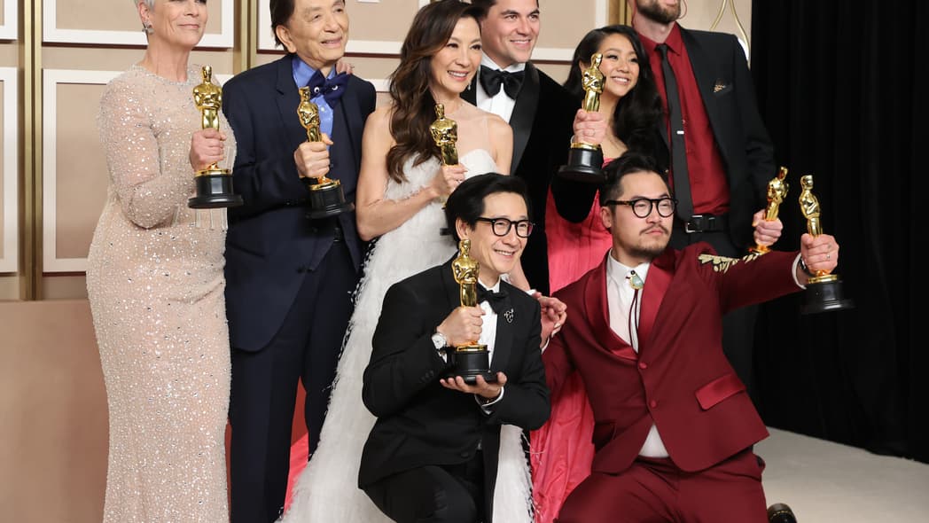 The cast and directors of "Everything Everywhere All at Once"
