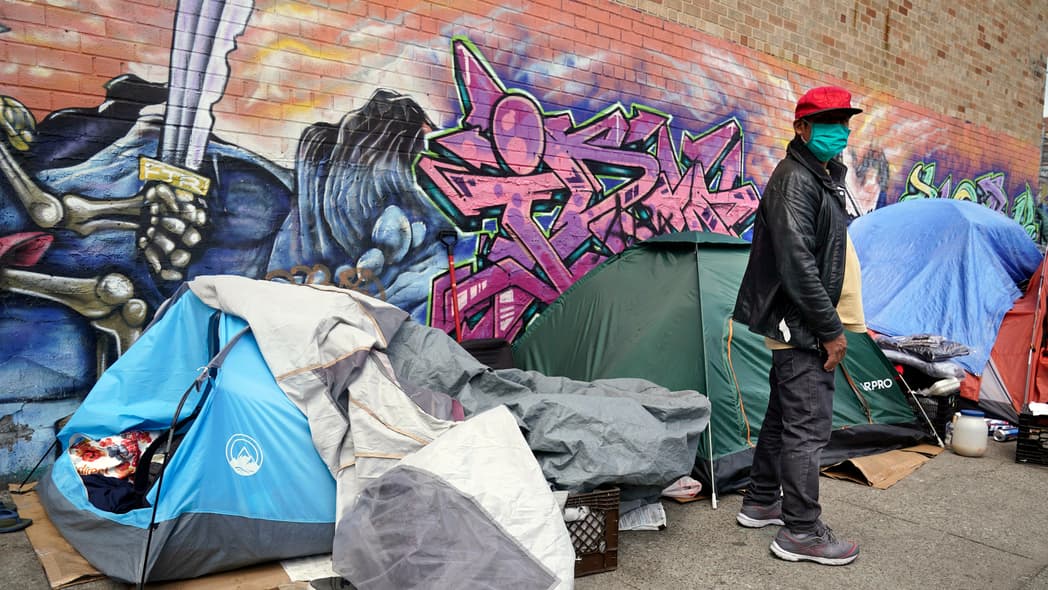 Homeless encampment, theGrio.com
