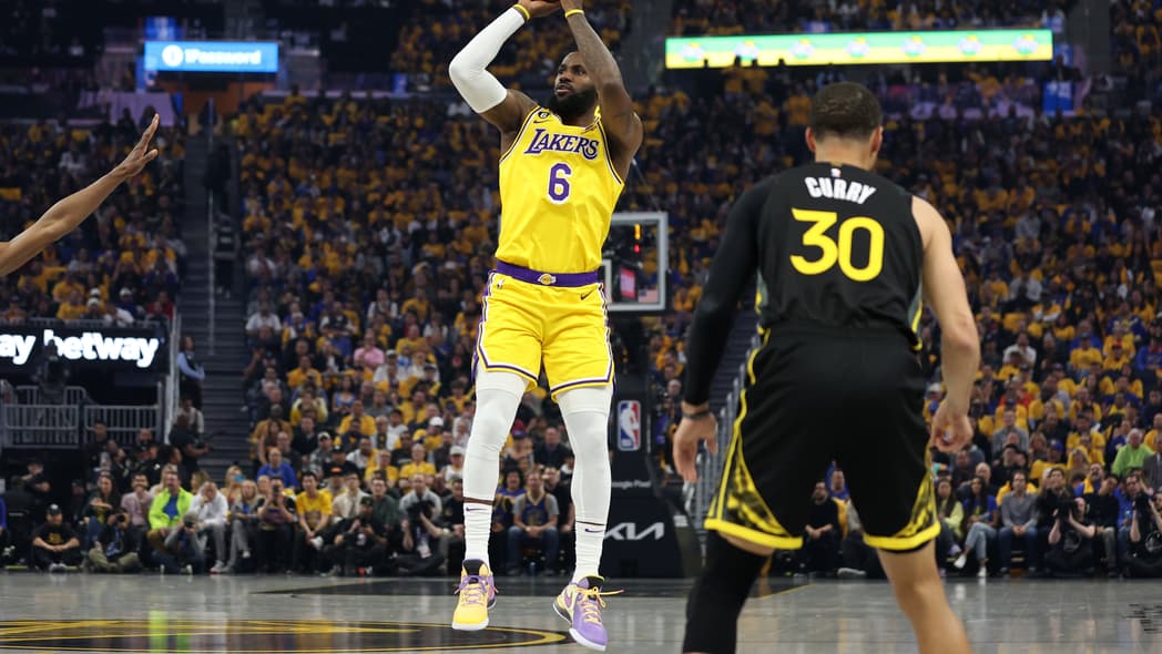 LeBron James of the Los Angeles Lakers