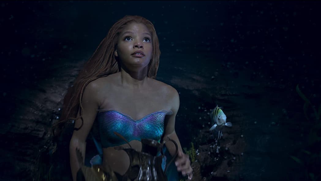 Actor Halle Bailey in "The Little Mermaid"