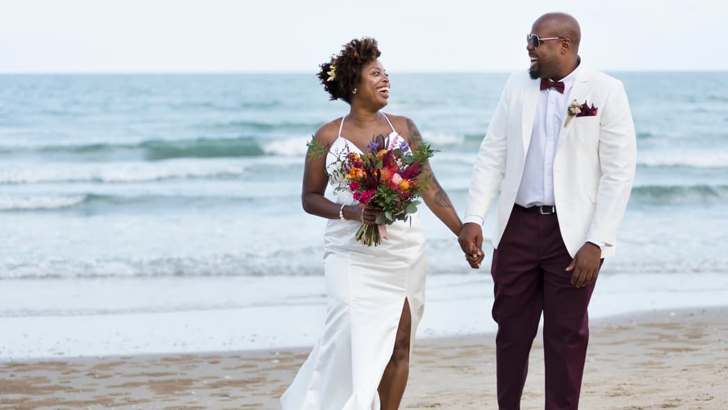 Destination weddings, Black destination weddings, Black weddings, Black bride, Black beach bride, Black groom, theGrio.com