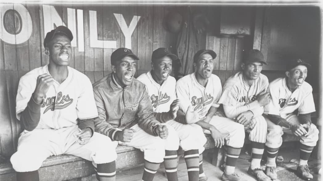 The Newark Eagles in Dugout in 1936, from "The League," a new documentary about the Negro Leagues