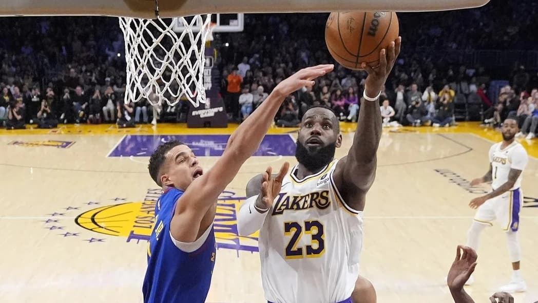 Denver Nuggets forward Michael Porter Jr. and Los Angeles Lakers forward LeBron James
