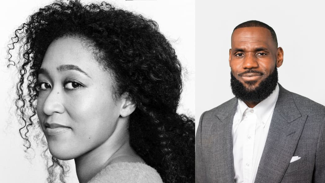 Tennis player Naomi Osaka and Los Angeles Lakers star LeBron James