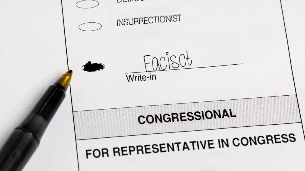 Voter chooses fascist as write-in candidate on election ballot