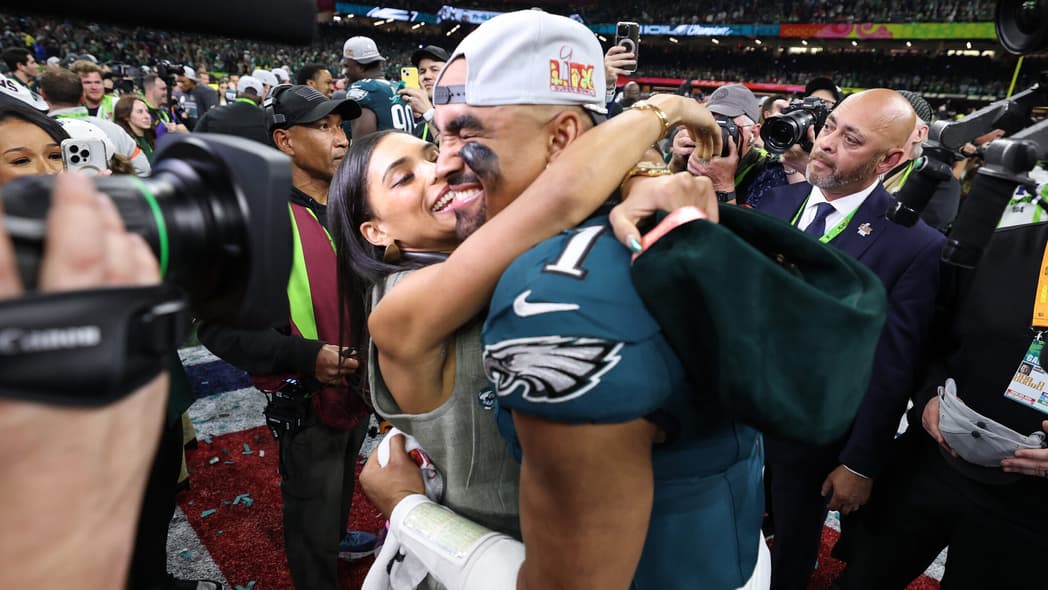 Jalen Hurts, Bryonna Burrows, Jalen Hurts girlfriend, Jalen Hurts fiancée, Jalen Hurts wife, Super Bowl LIX, Black celebrity couples, Black celebrity relationships, Celebrity engagements, theGrio.com