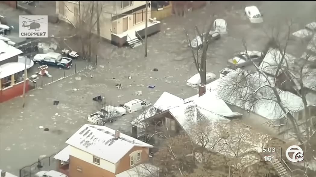 Detroit water main break, Detroit water break, Detroit water main flood, Detroit residents water main theGrio.com
